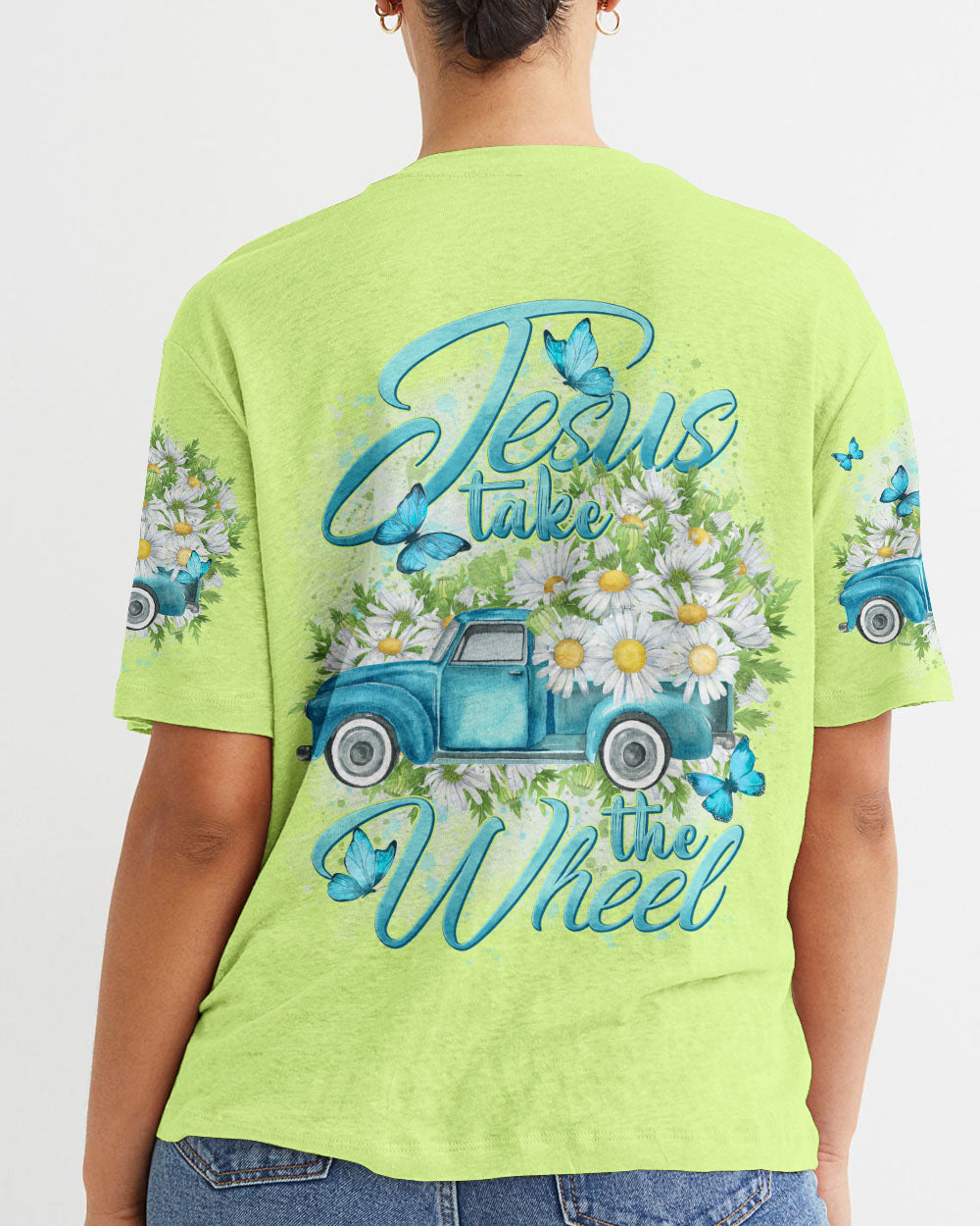 Jesus Take The Wheel Daisy Women's All Over Print Shirt - Tytd1604245