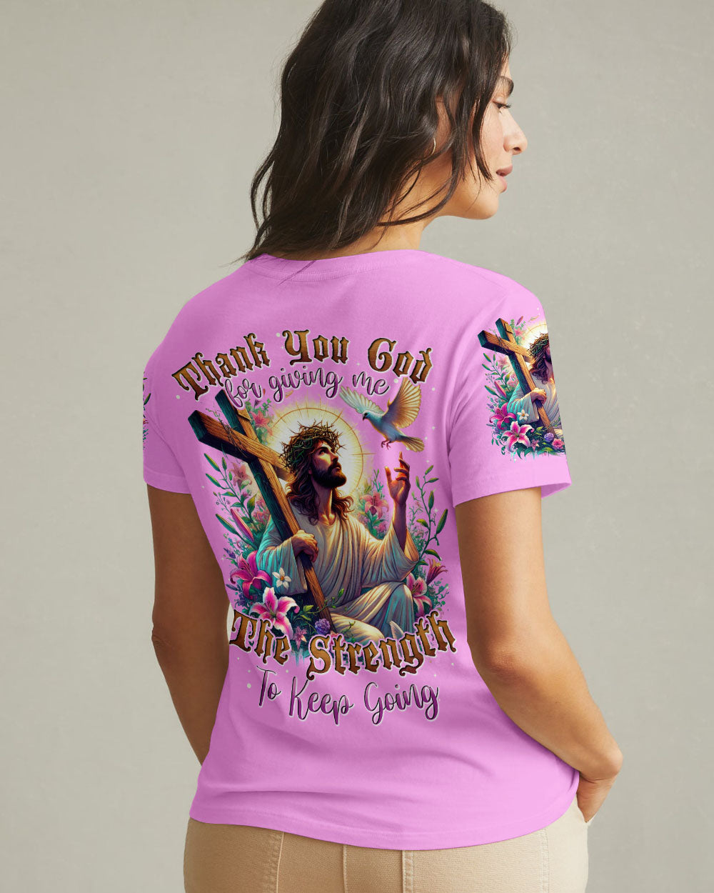 Thank You God Women's All Over Print Shirt - Tytd1604252