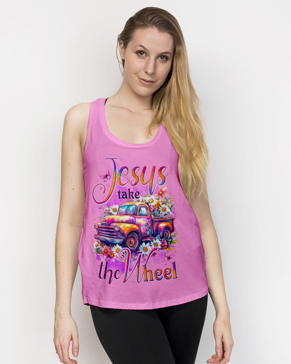 Jesus Take The Wheel Women's All Over Print Shirt - Tytd1704252