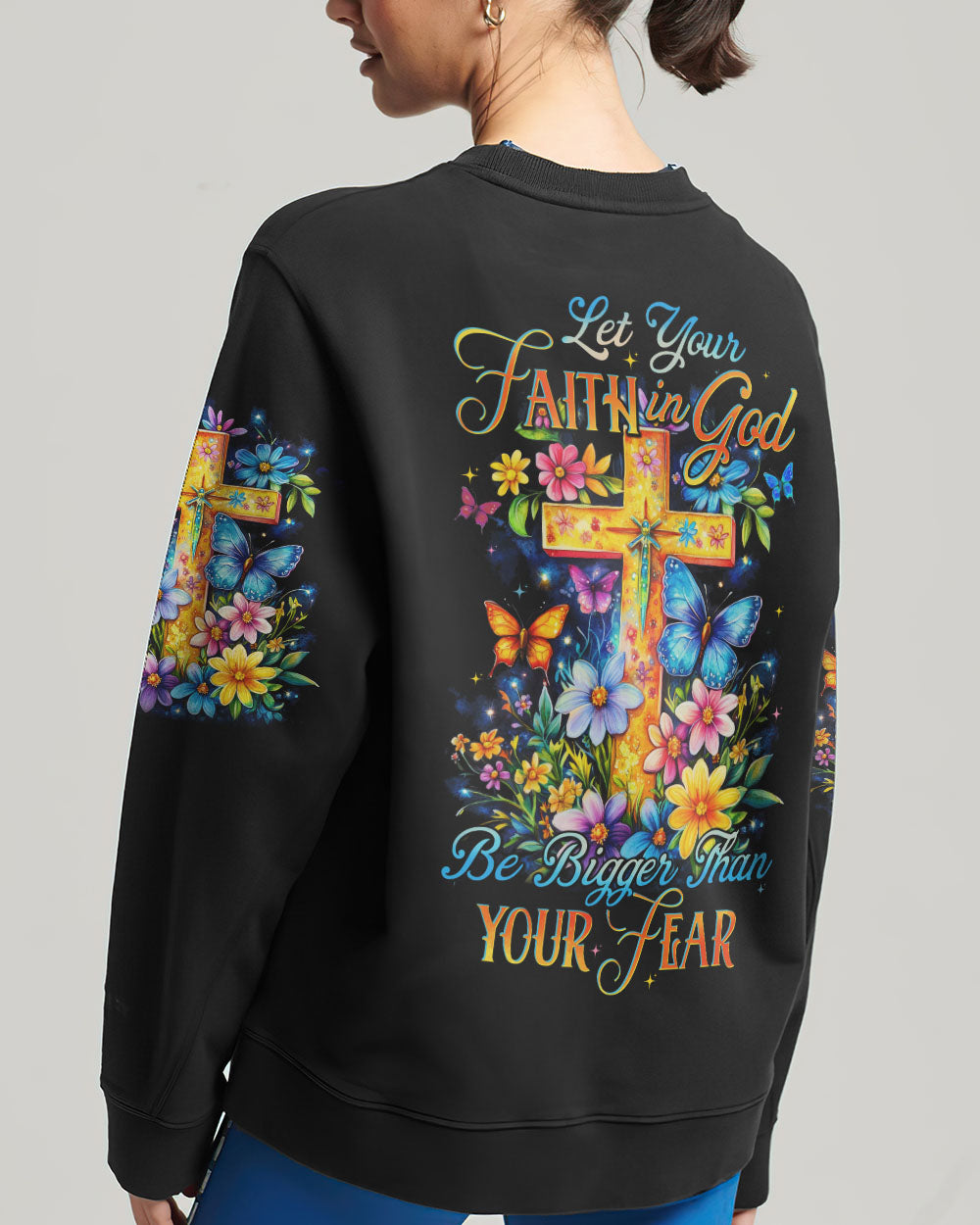 Let Your Faith In God Be Bigger Than Your Fear Women's All Over Print Shirt - Tytd1802252
