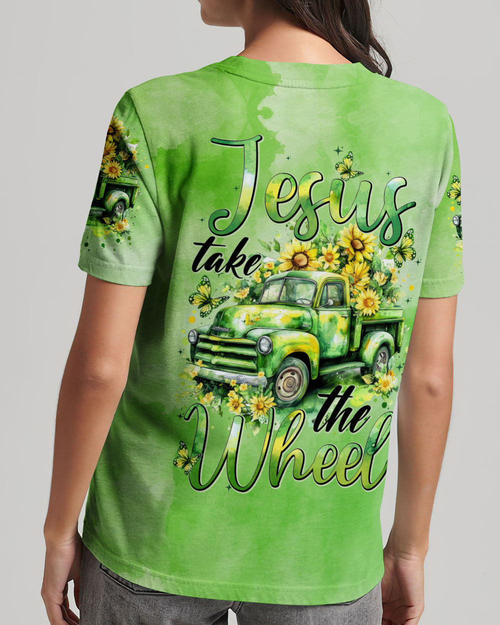 Jesus Take The Wheel Women's All Over Print Shirt - Tytd2001253