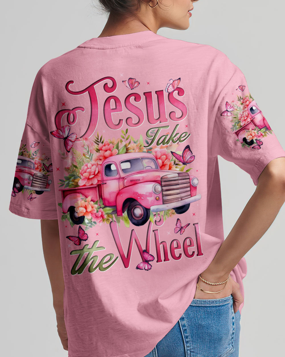 Jesus Take The Wheel Women's All Over Print Shirt - Tytd2002252