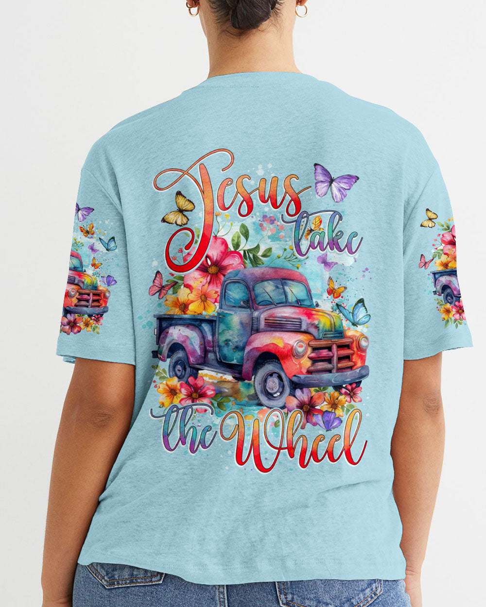 Jesus Take The Wheel Women's All Over Print Shirt - Tytd2003245