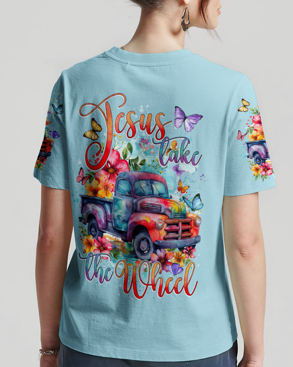 Jesus Take The Wheel Women's All Over Print Shirt - Tytd2003245