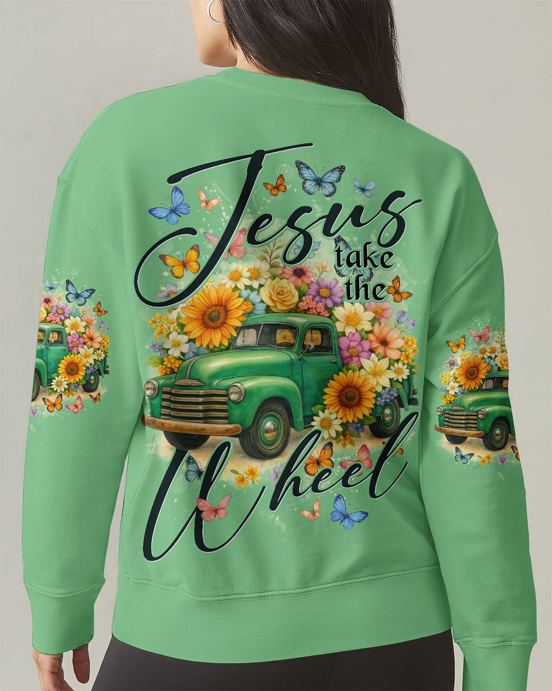Jesus Take The Wheel Women's All Over Print Shirt - Tytd2011251