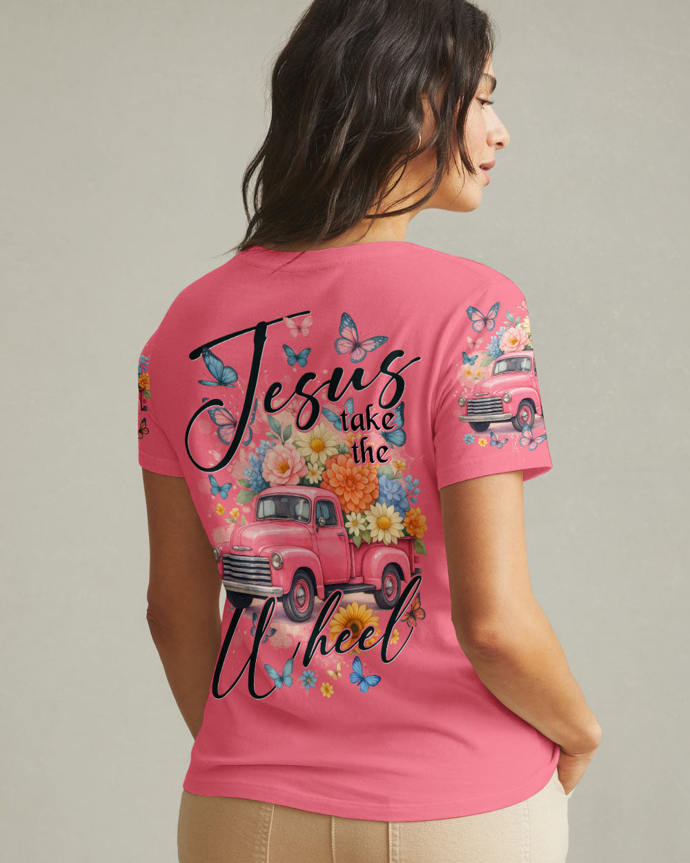 Jesus Take The Wheel Women's All Over Print Shirt - Tytd2011252