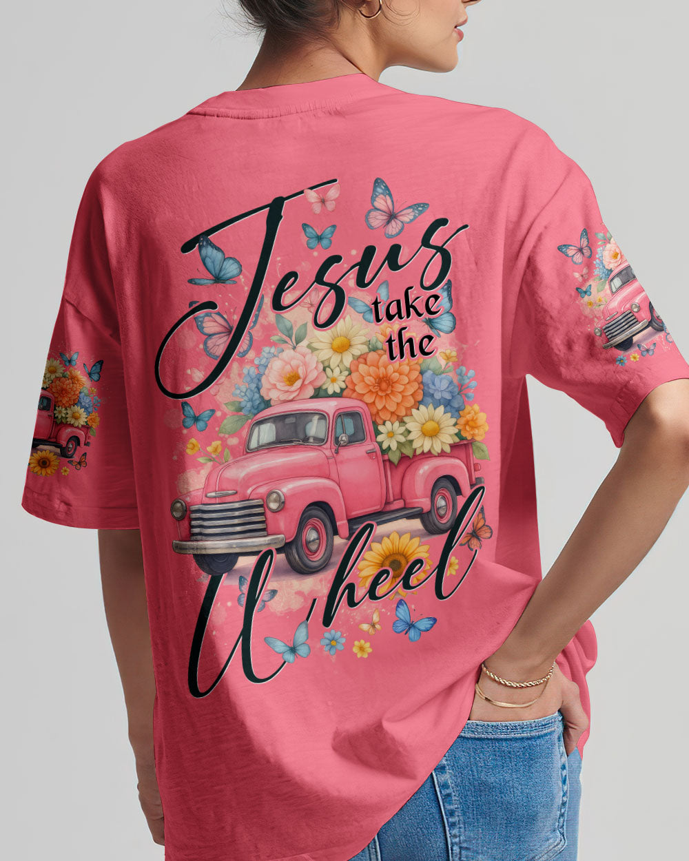 Jesus Take The Wheel Women's All Over Print Shirt - Tytd2011252