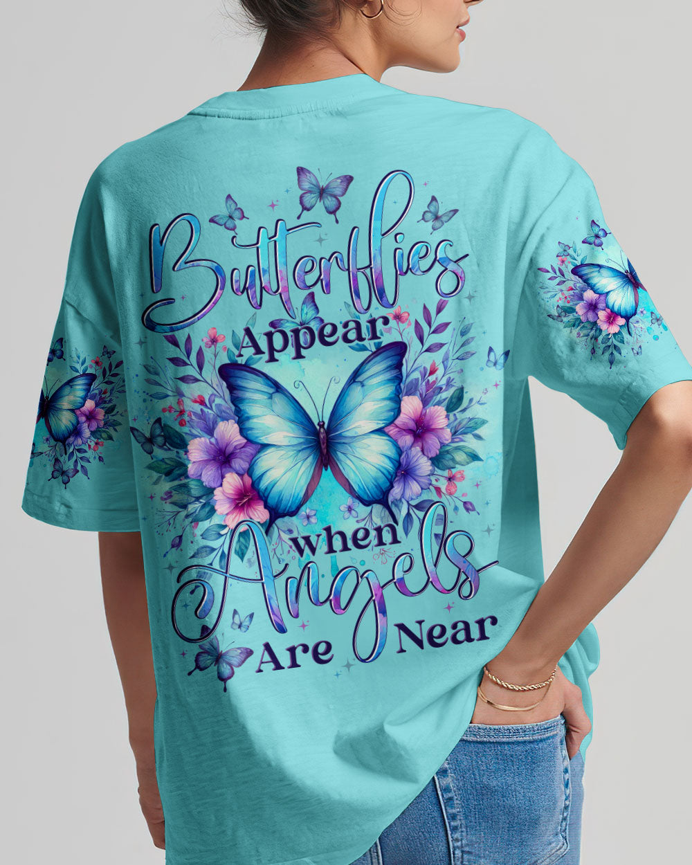 Butterflies Appear When Angels Are Near Women's All Over Print Shirt - Tytd2101251