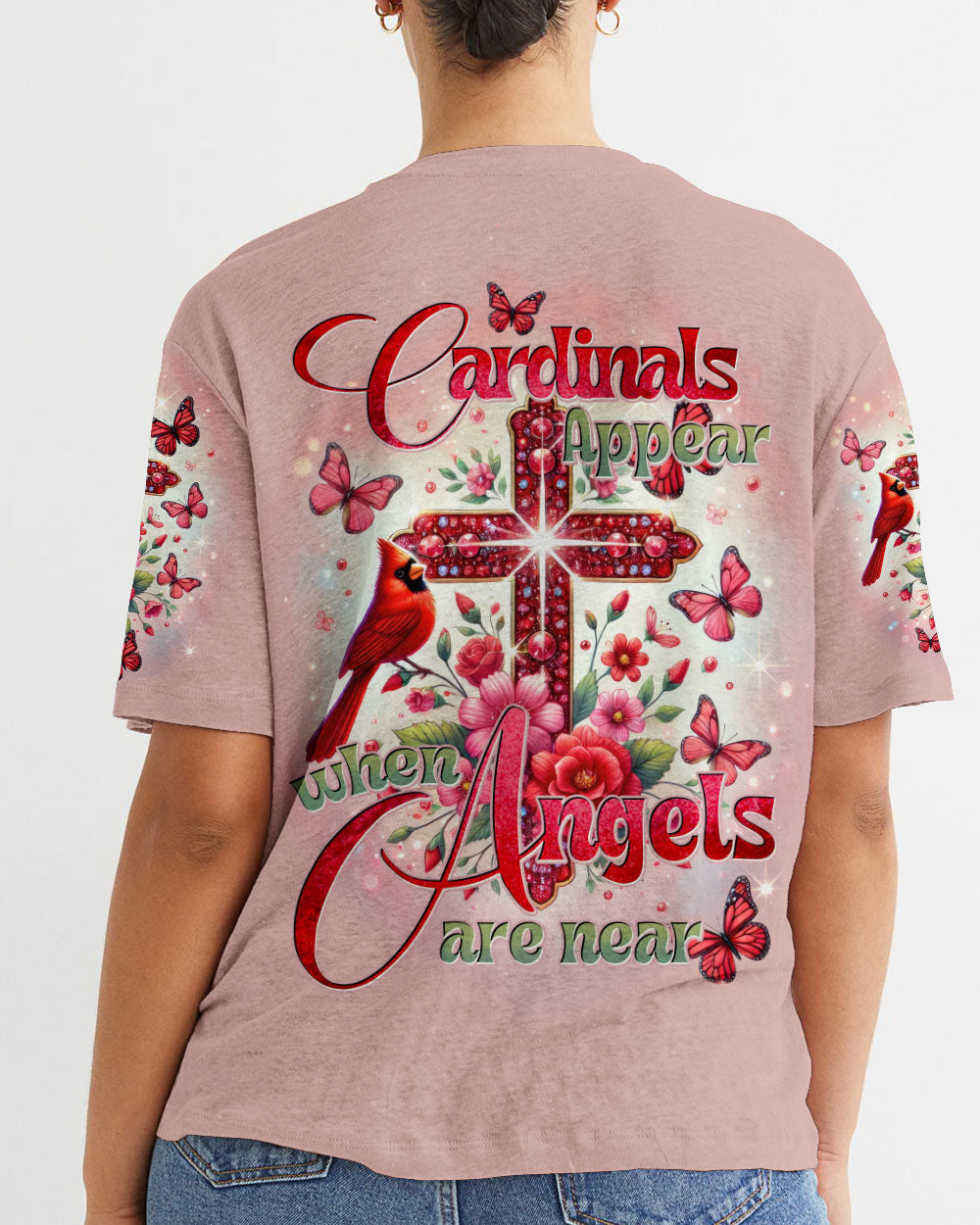 When Cardinals Appear Angels Are Near Women's All Over Print Shirt - Tytd2102251