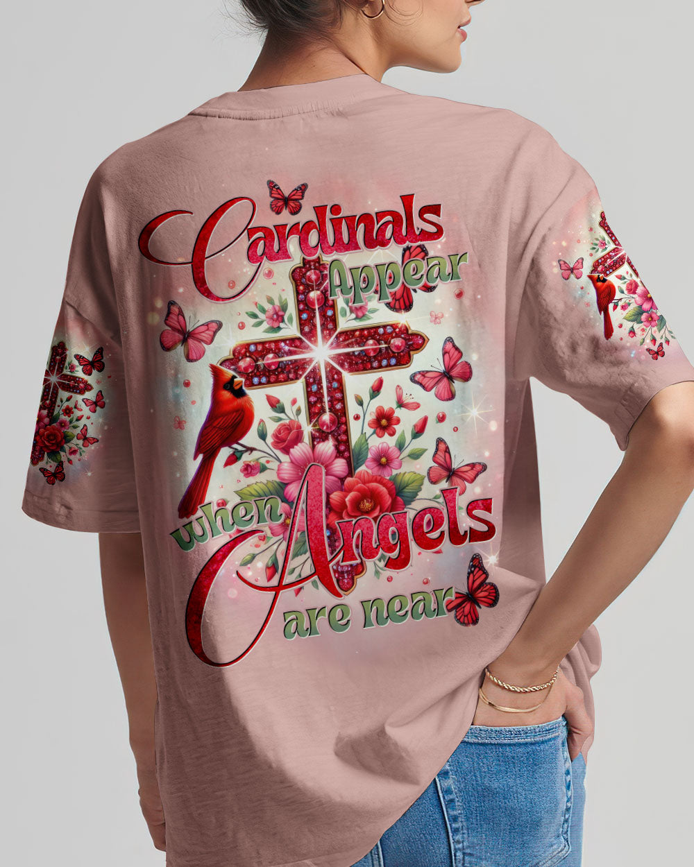 When Cardinals Appear Angels Are Near Women's All Over Print Shirt - Tytd2102251