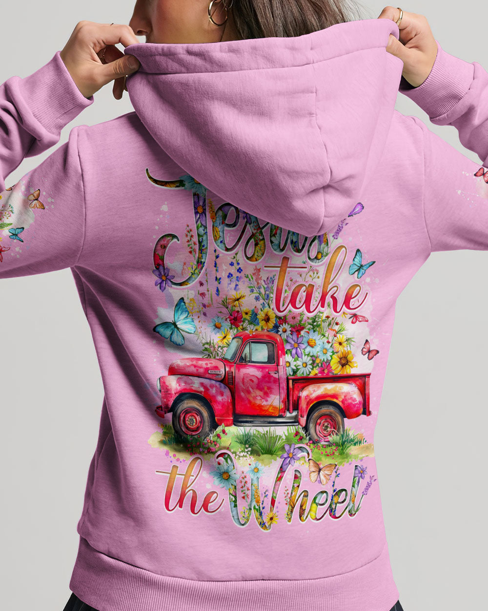 Jesus Take The Wheel Flowers Women's All Over Print Shirt - Tytd2103242