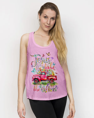 Jesus Take The Wheel Flowers Women's All Over Print Shirt - Tytd2103242