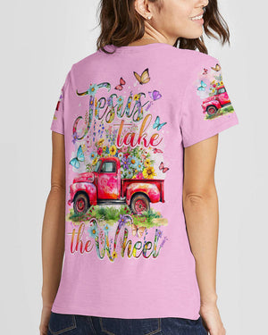 Jesus Take The Wheel Flowers Women's All Over Print Shirt - Tytd2103242