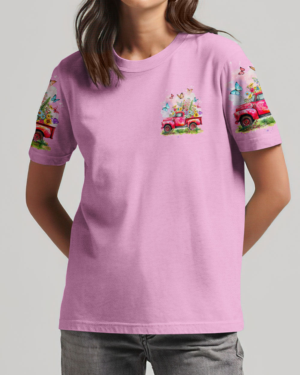 Jesus Take The Wheel Flowers Women's All Over Print Shirt - Tytd2103242