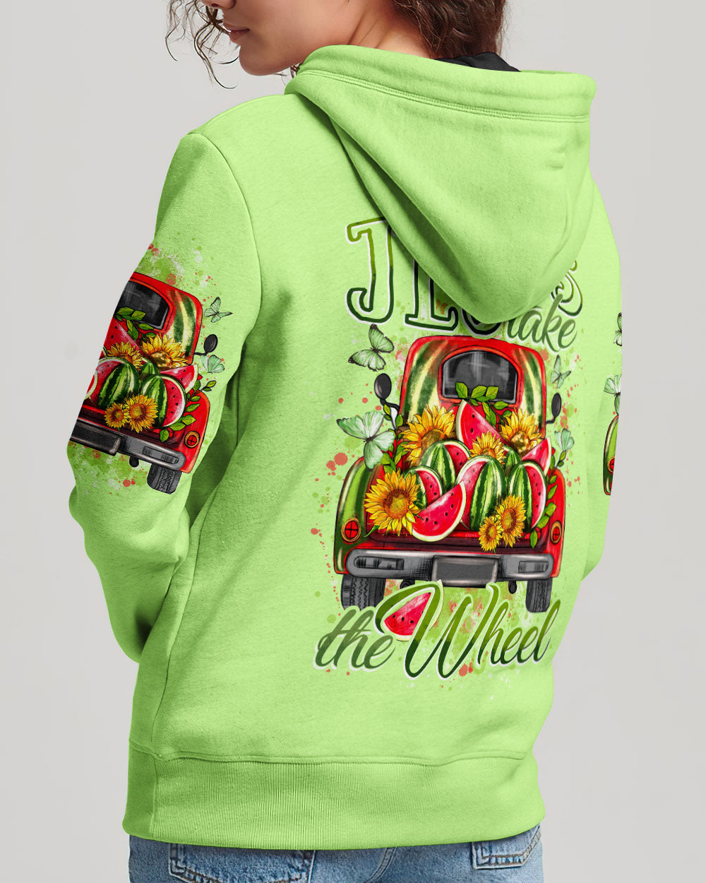 Jesus Take The Wheel Watermelon Women's All Over Print Shirt - Tytd2103243