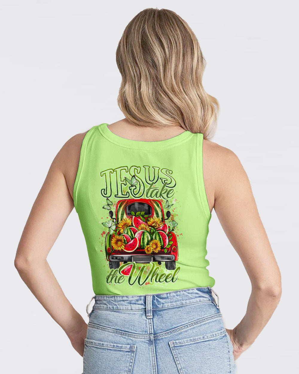 Jesus Take The Wheel Watermelon Women's All Over Print Shirt - Tytd2103243