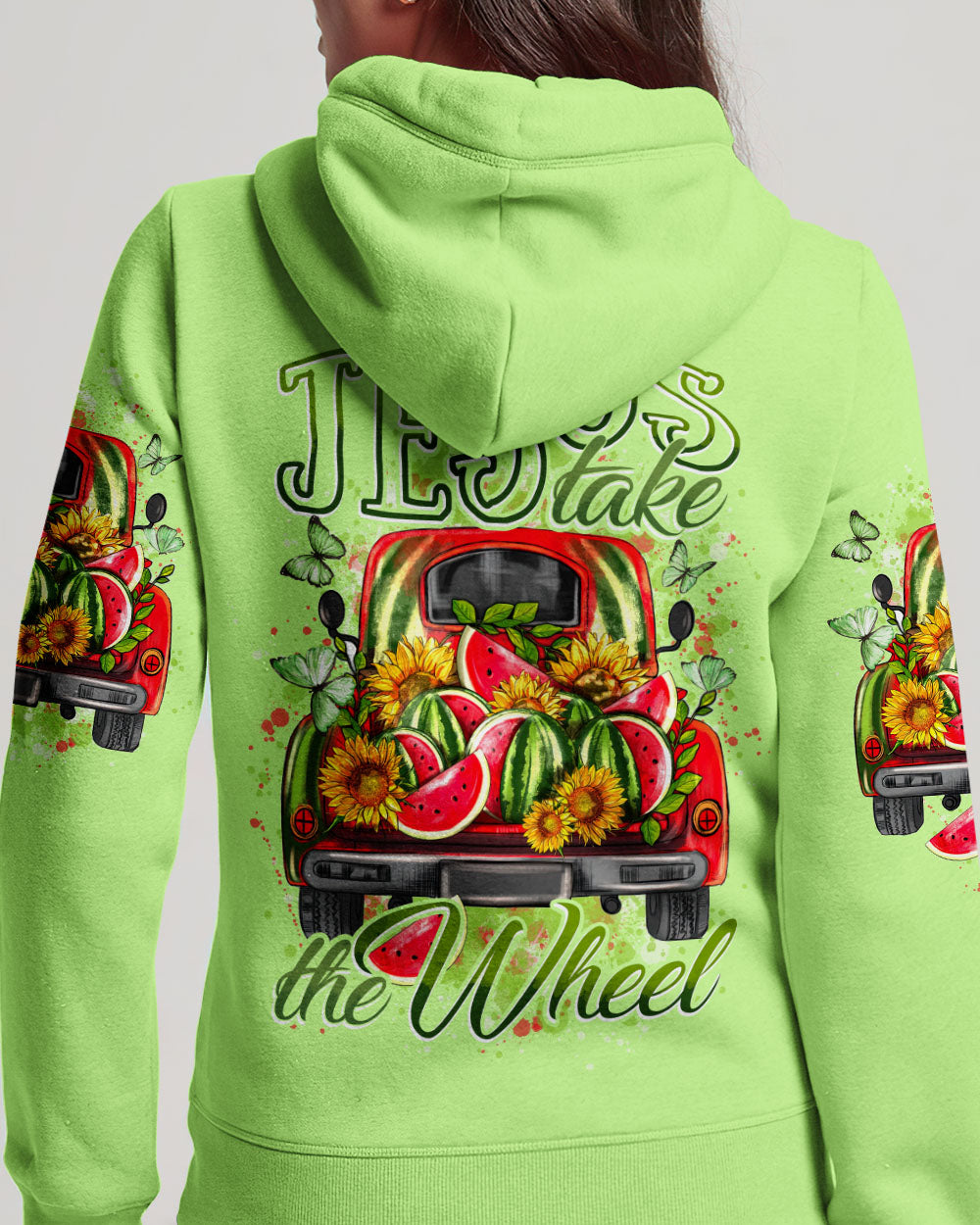 Jesus Take The Wheel Watermelon Women's All Over Print Shirt - Tytd2103243