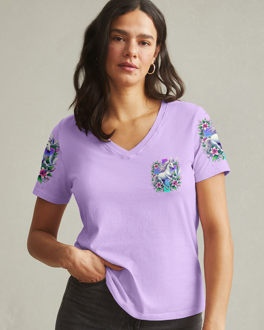 Just A Girl Who Loves Horses And Jesus Women's All Over Print Shirt - Tytd2103251