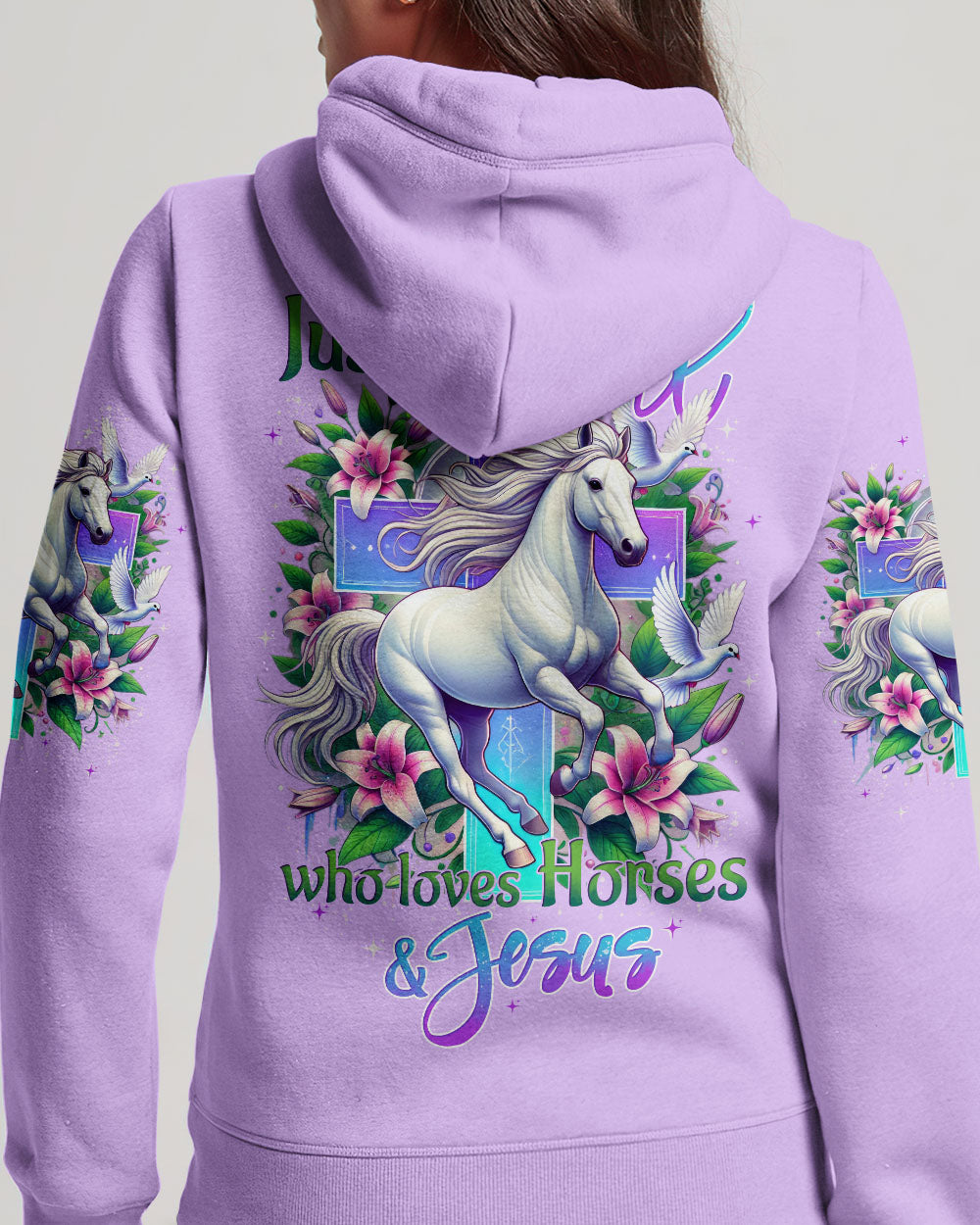 Just A Girl Who Loves Horses And Jesus Women's All Over Print Shirt - Tytd2103251