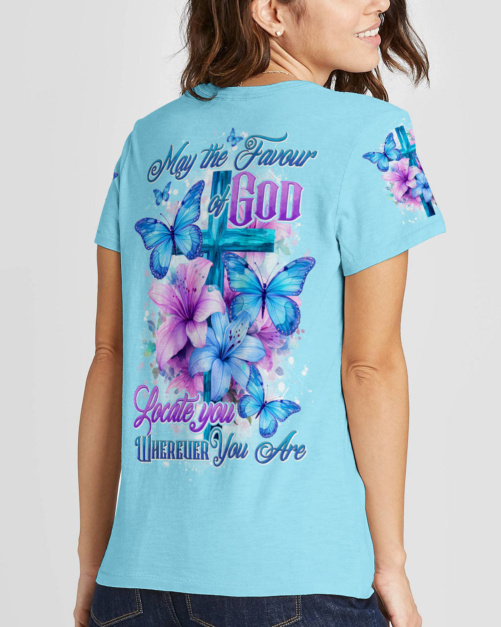 May The Favour Of God Locate You Women's All Over Print Shirt - Tytd2105243