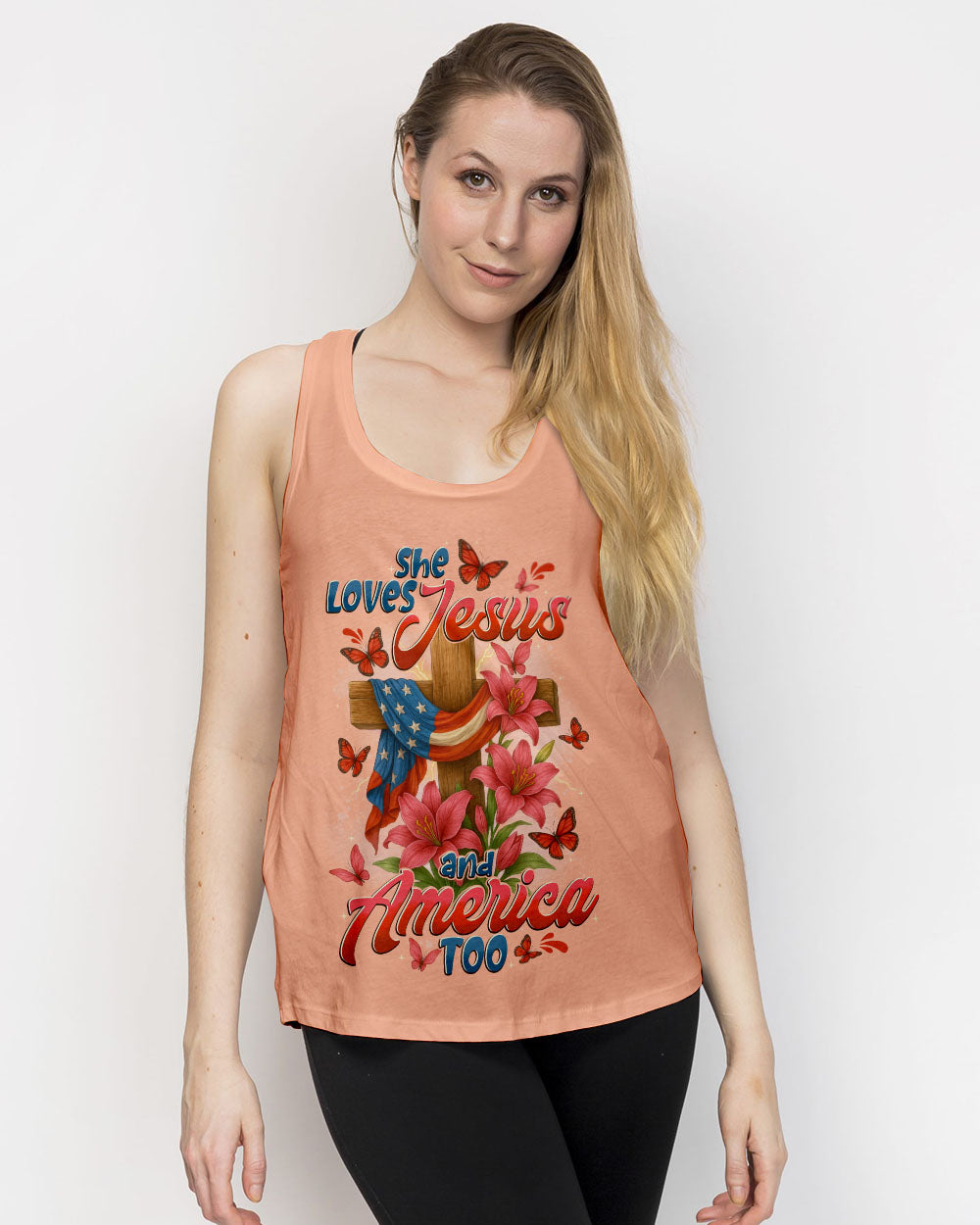 She Loves Jesus Women's All Over Print Shirt - Tytd2205252