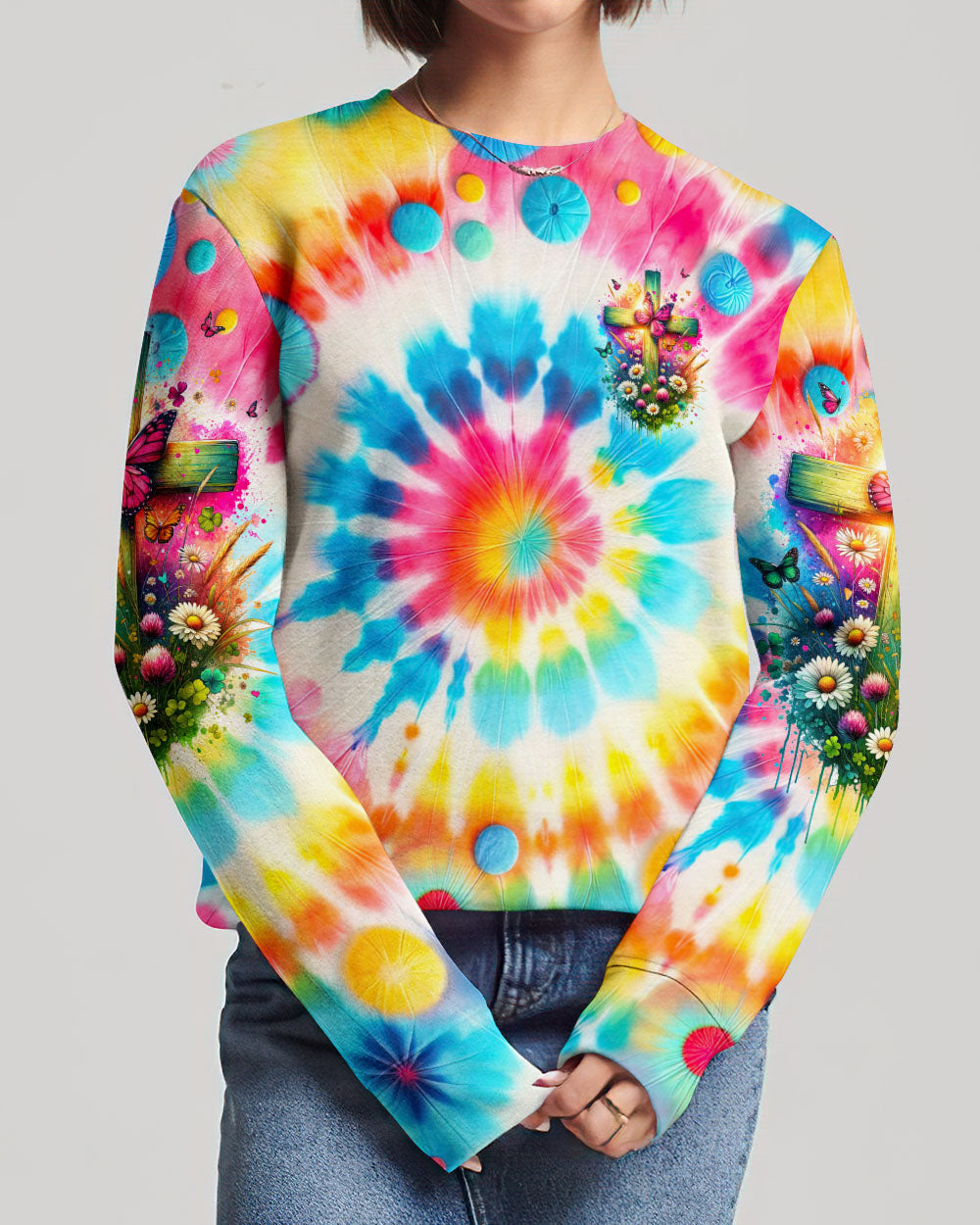 Perfectly Imperfect Tie Dye Women's All Over Print Shirt - Tytd2301243
