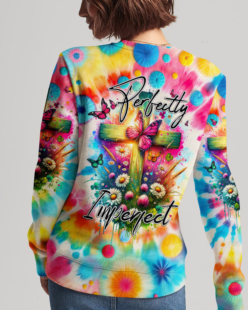 Perfectly Imperfect Tie Dye Women's All Over Print Shirt - Tytd2301243