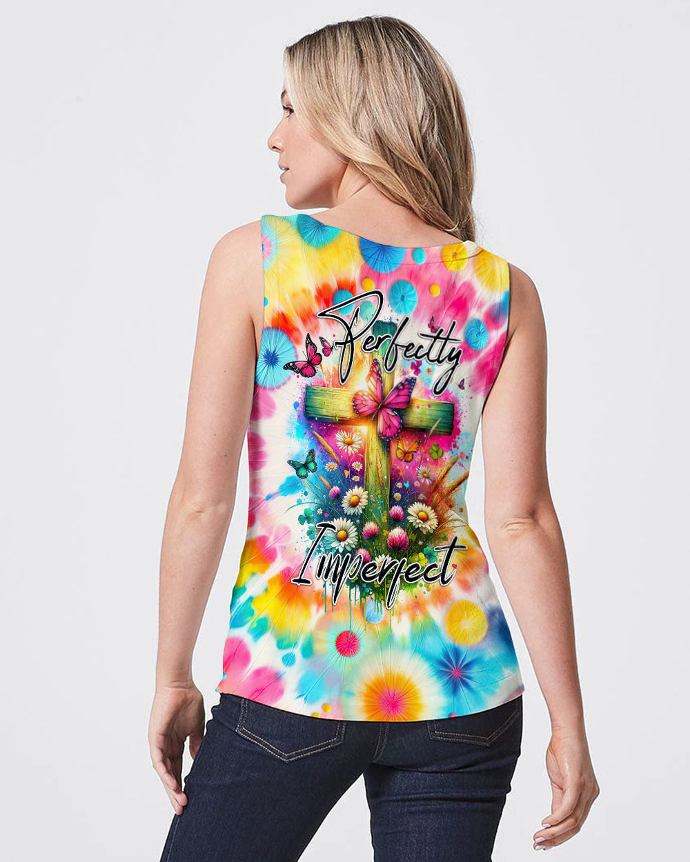 Perfectly Imperfect Tie Dye Women's All Over Print Shirt - Tytd2301243
