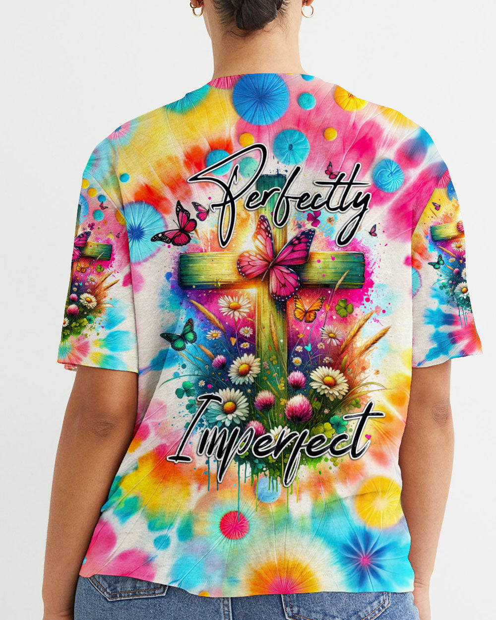 Perfectly Imperfect Tie Dye Women's All Over Print Shirt - Tytd2301243