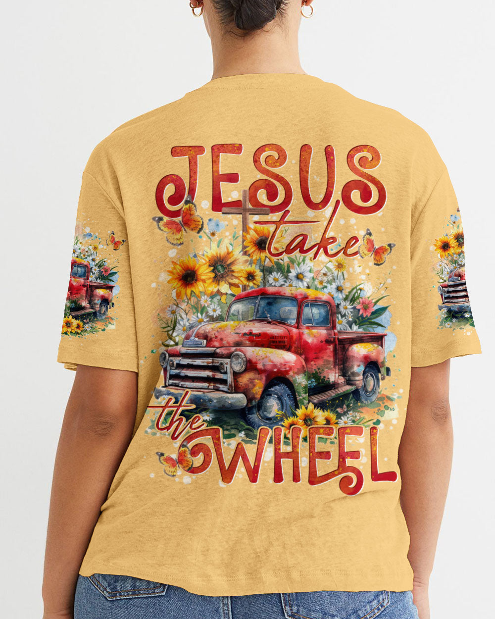Jesus Take The Wheel Women's All Over Print Shirt - Tytd2307241