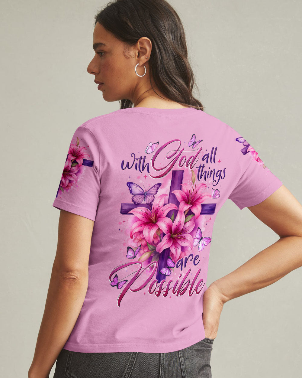 With God All Things Are Possible Women's All Over Print Shirt - Tytd2307251