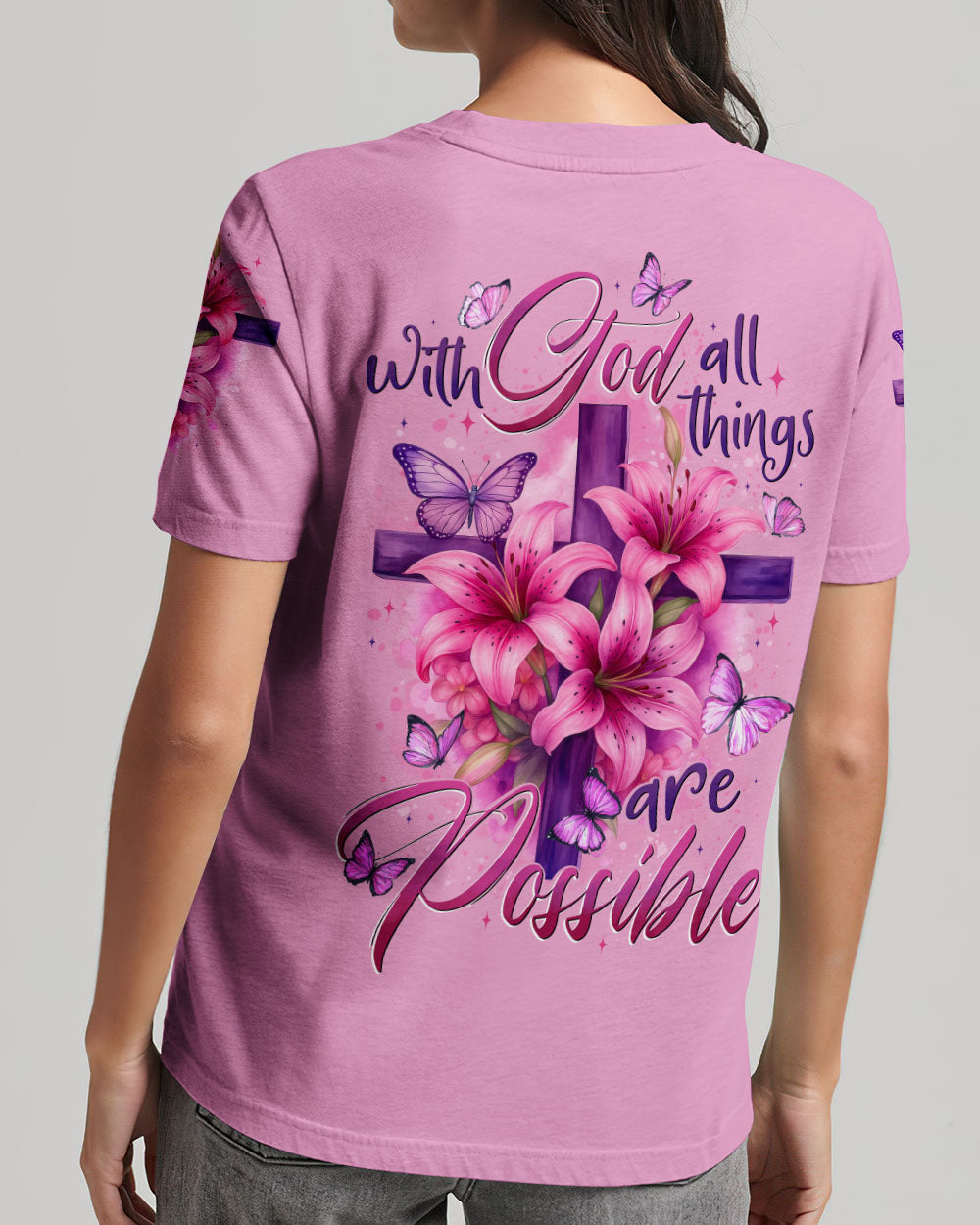 With God All Things Are Possible Women's All Over Print Shirt - Tytd2307251