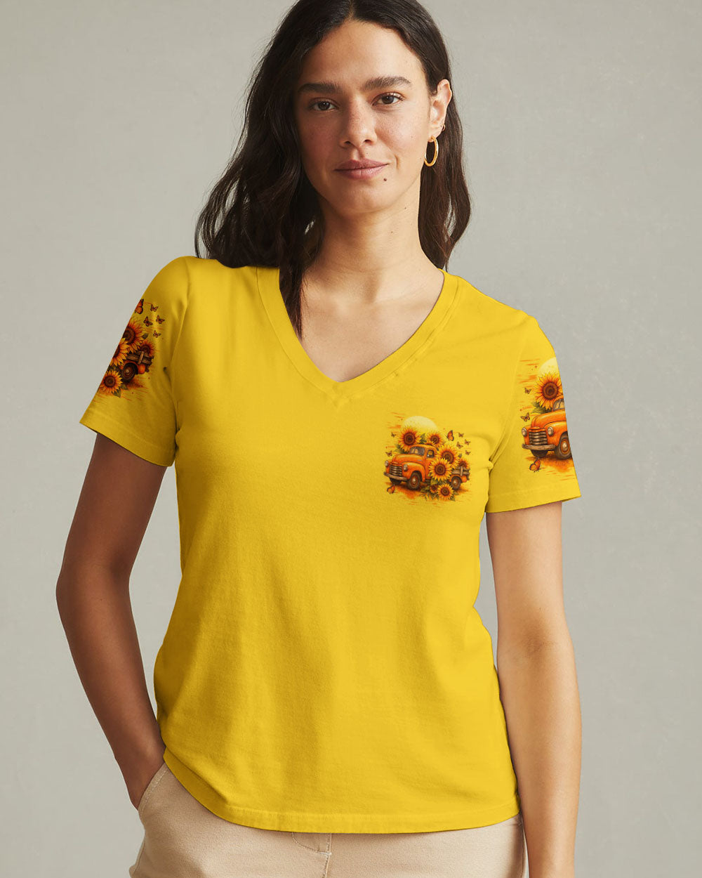 Jesus Take The Wheel Sunflower Women's All Over Print Shirt - Tytd2309252