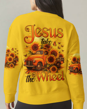 Jesus Take The Wheel Sunflower Women's All Over Print Shirt - Tytd2309252