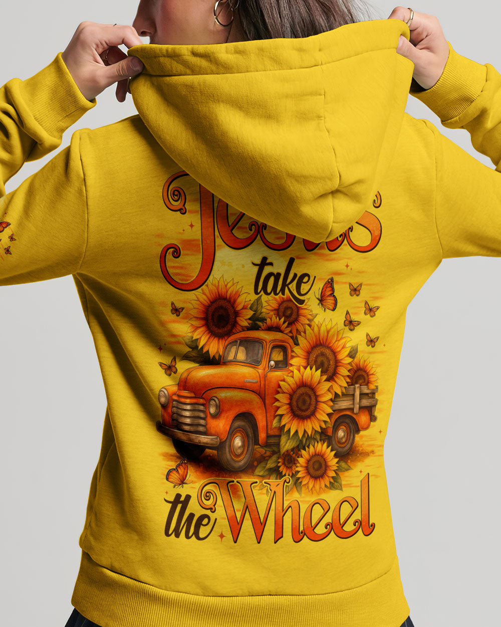 Jesus Take The Wheel Sunflower Women's All Over Print Shirt - Tytd2309252