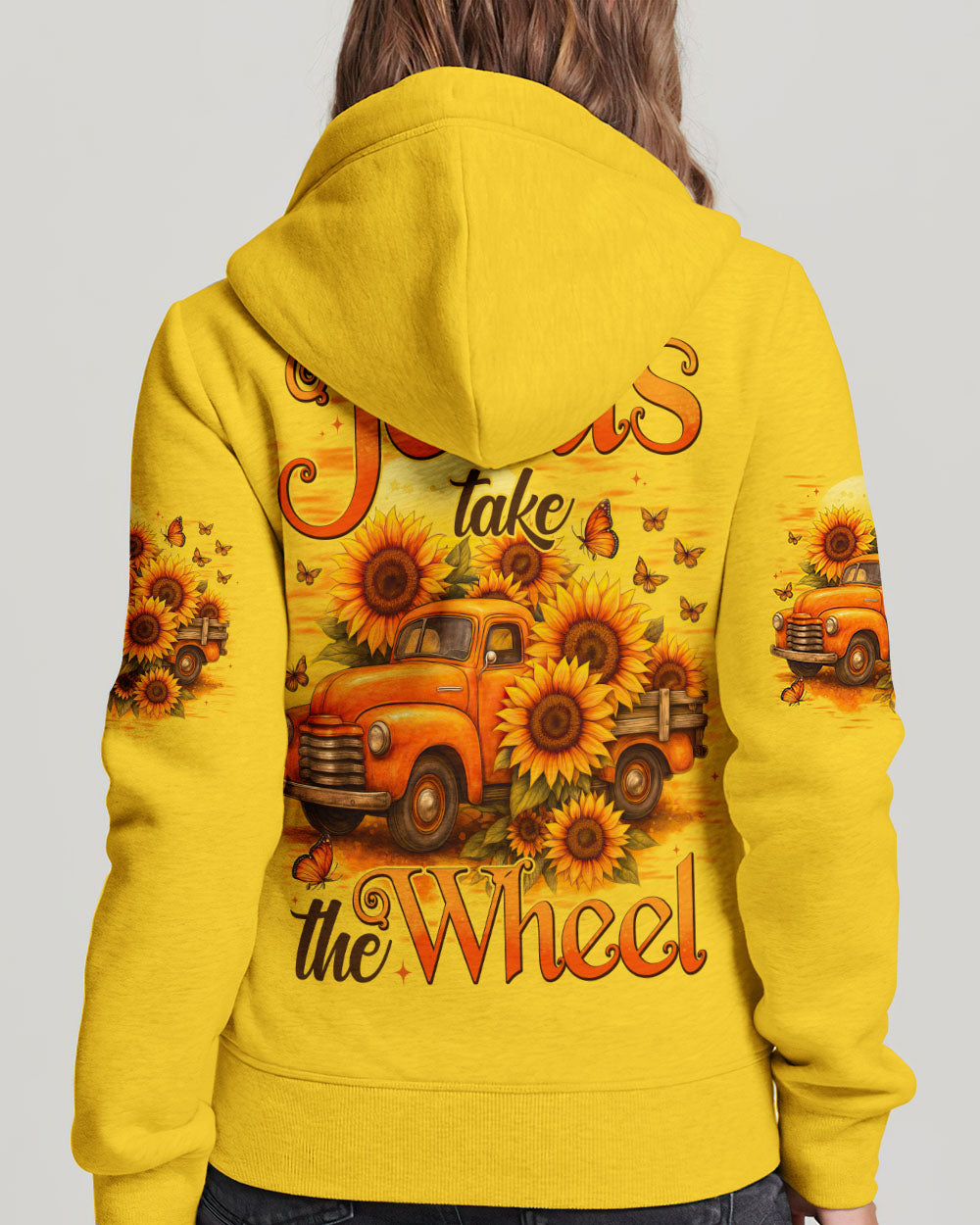 Jesus Take The Wheel Sunflower Women's All Over Print Shirt - Tytd2309252