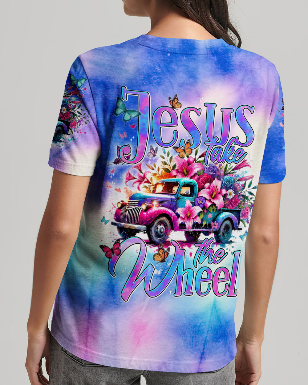 Jesus Take The Wheel Women's All Over Print Shirt - Tytd2407244