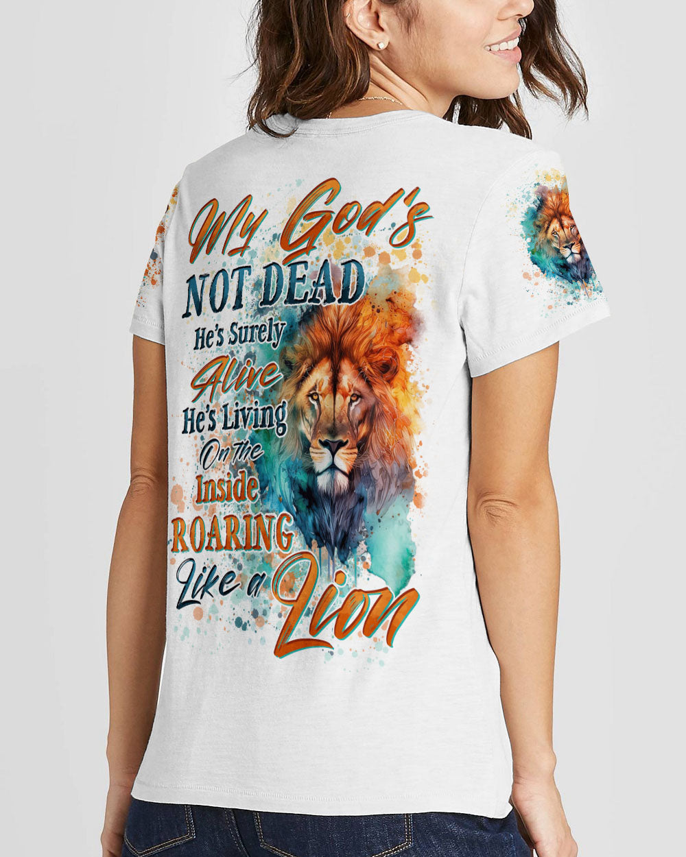 My God's Not Dead Lion Women's All Over Print Shirt - Tytd2504244