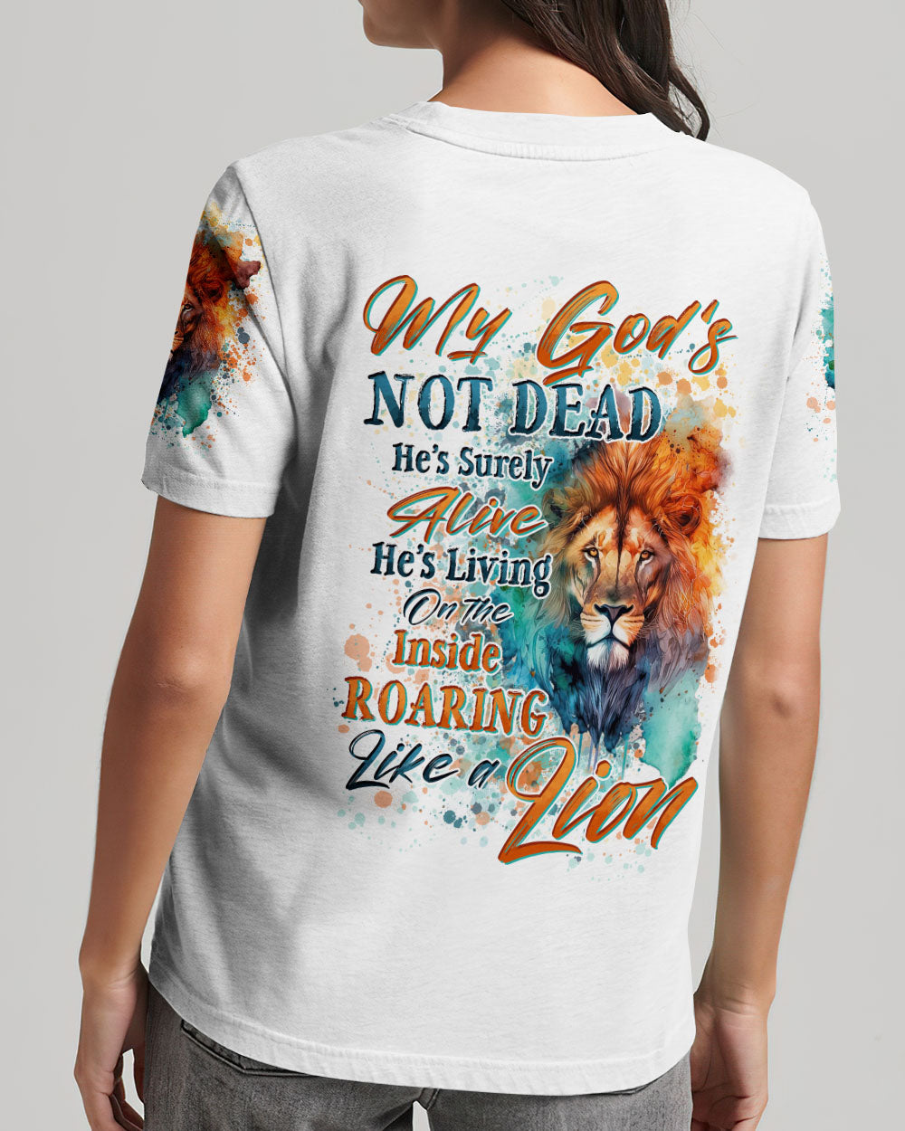 My God's Not Dead Lion Women's All Over Print Shirt - Tytd2504244