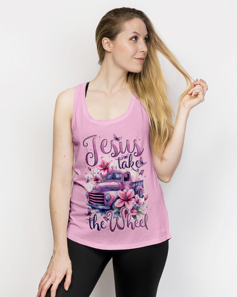 Jesus Take The Wheel Lilies Women's All Over Print Shirt - Tytd2509242