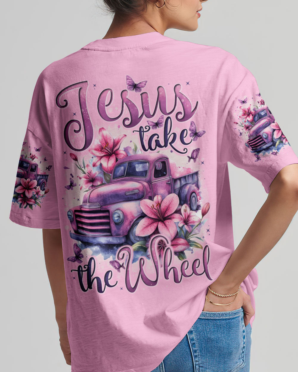 Jesus Take The Wheel Lilies Women's All Over Print Shirt - Tytd2509242