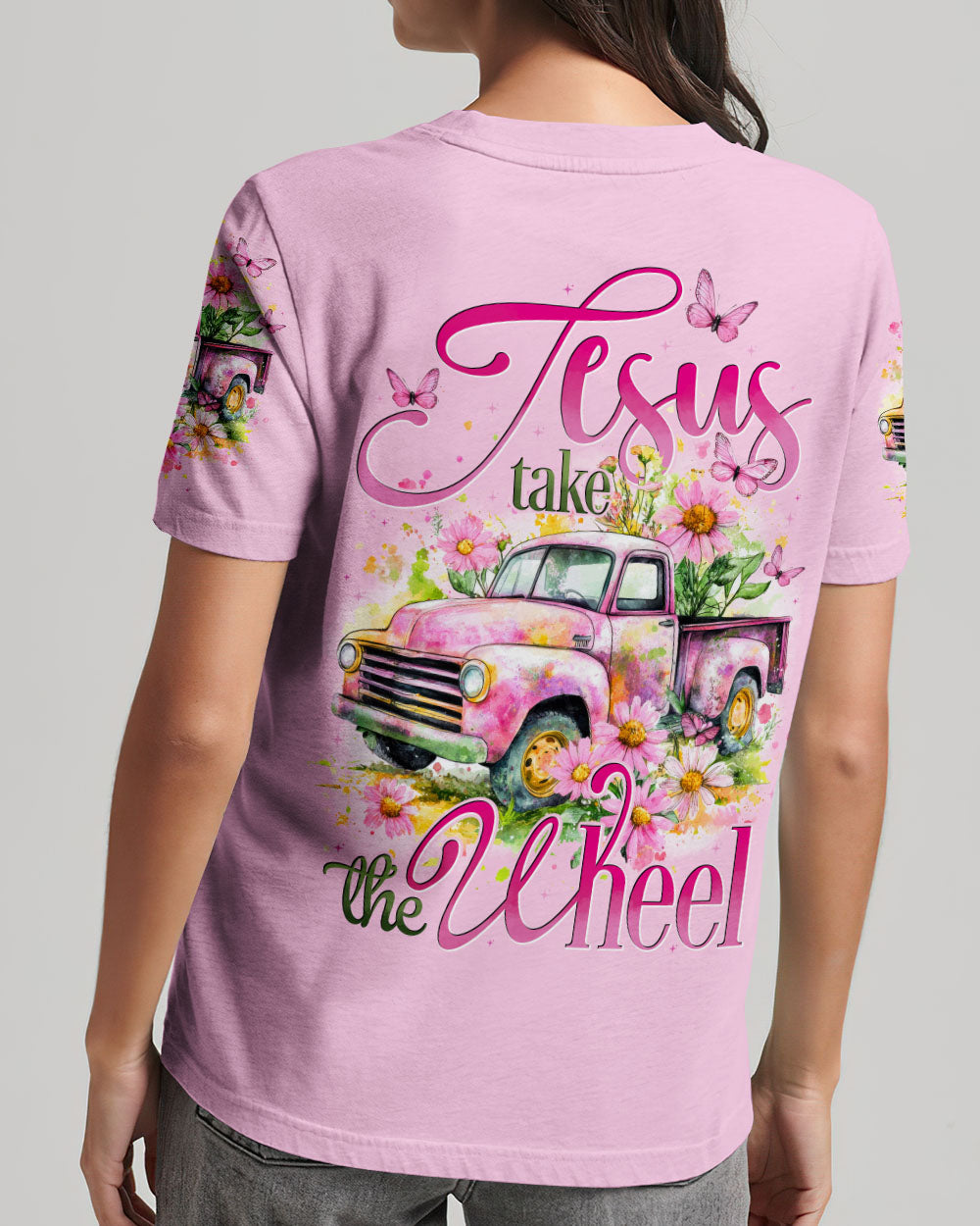 Jesus Take The Wheel Women's All Over Print Shirt - Tytd2802253