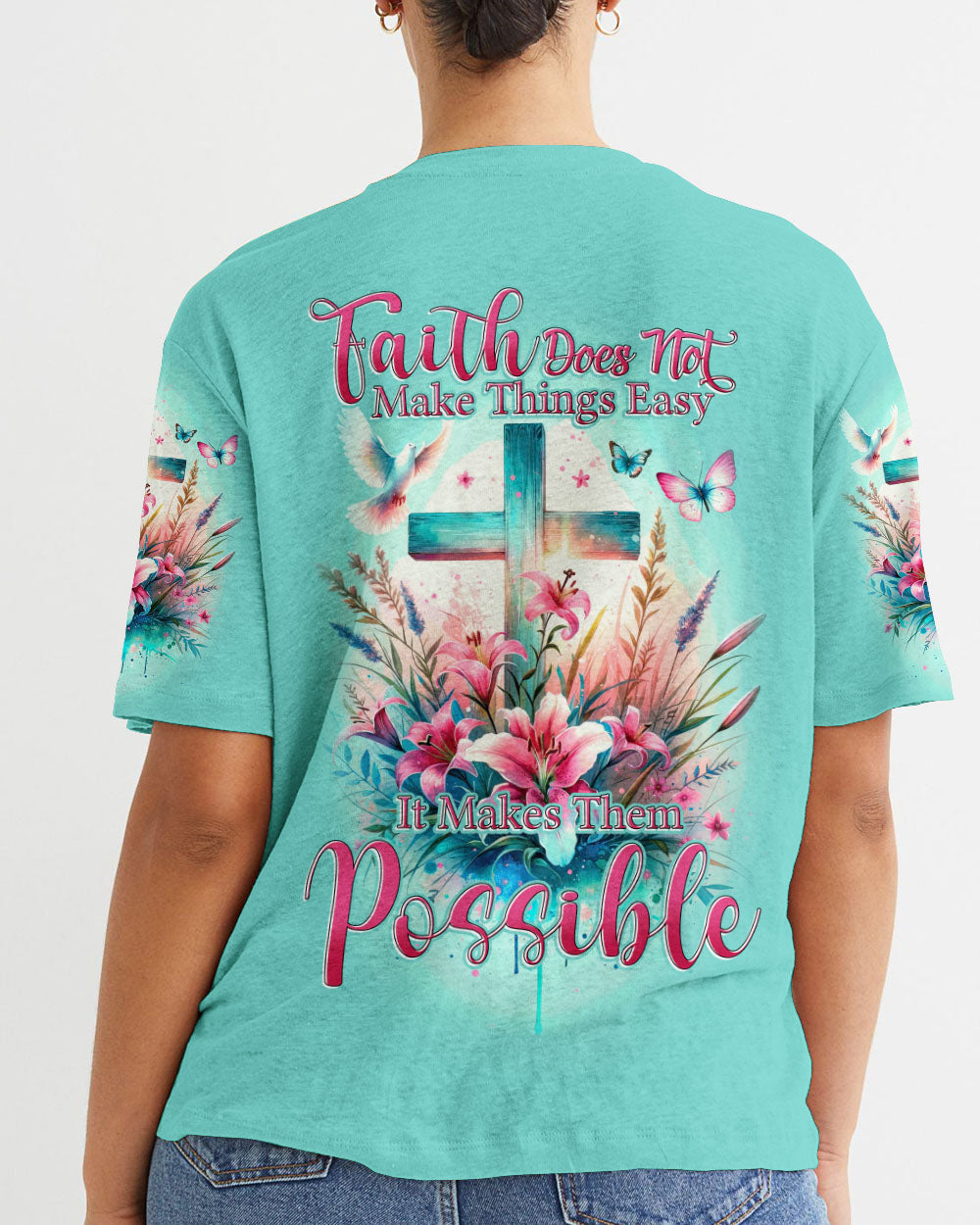 Faith Does Not Make Things Easy Women's All Over Print Shirt - Tytd2810231