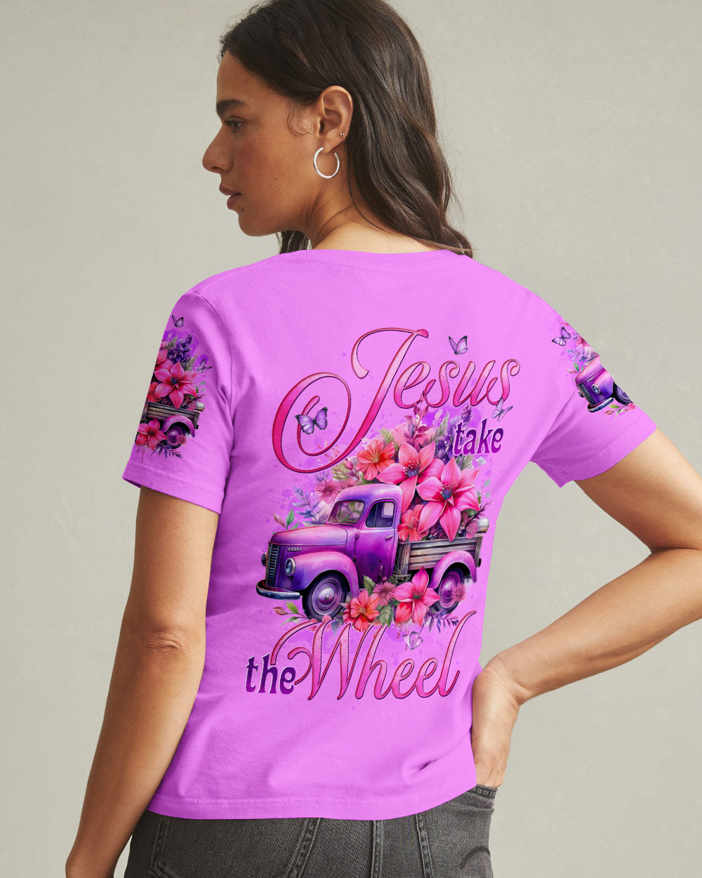 Jesus Take The Wheel Women's All Over Print Shirt - Tytd2909252