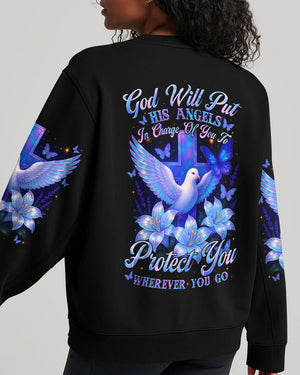 God Will Put His Angels In Charge Of You Women's All Over Print Shirt - Tytm0206253