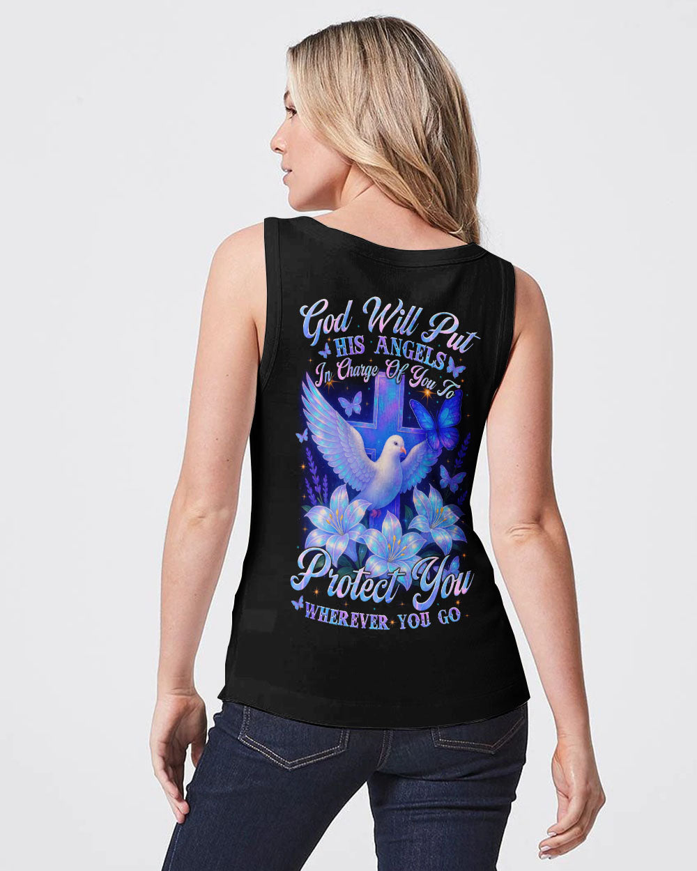God Will Put His Angels In Charge Of You Women's All Over Print Shirt - Tytm0206253