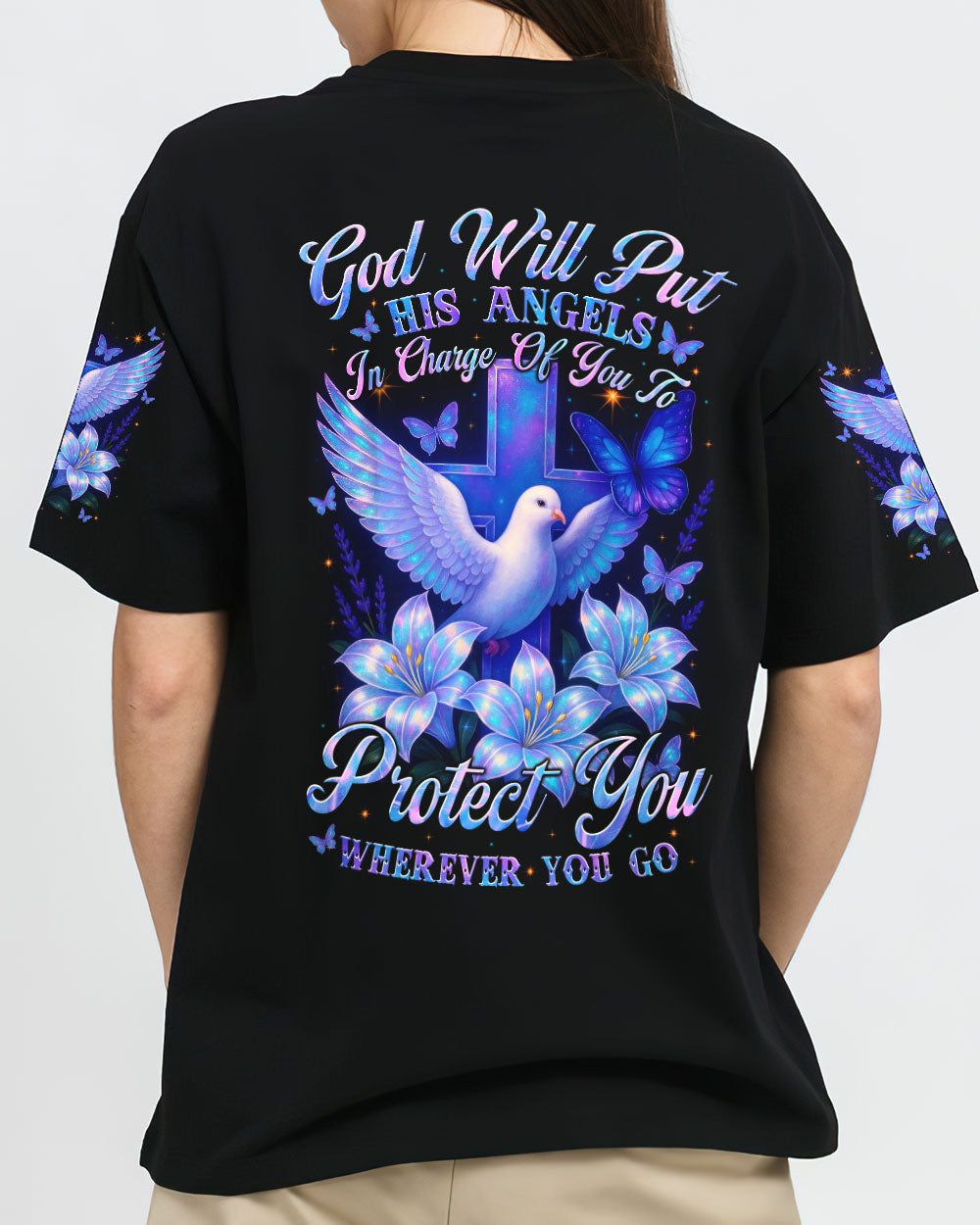 God Will Put His Angels In Charge Of You Women's All Over Print Shirt - Tytm0206253
