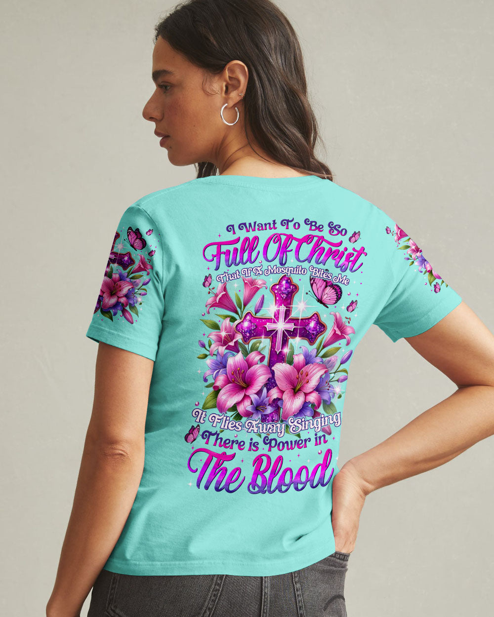 I Want To Be So Full Of Christ Women's All Over Print Shirt - Tytm0303253