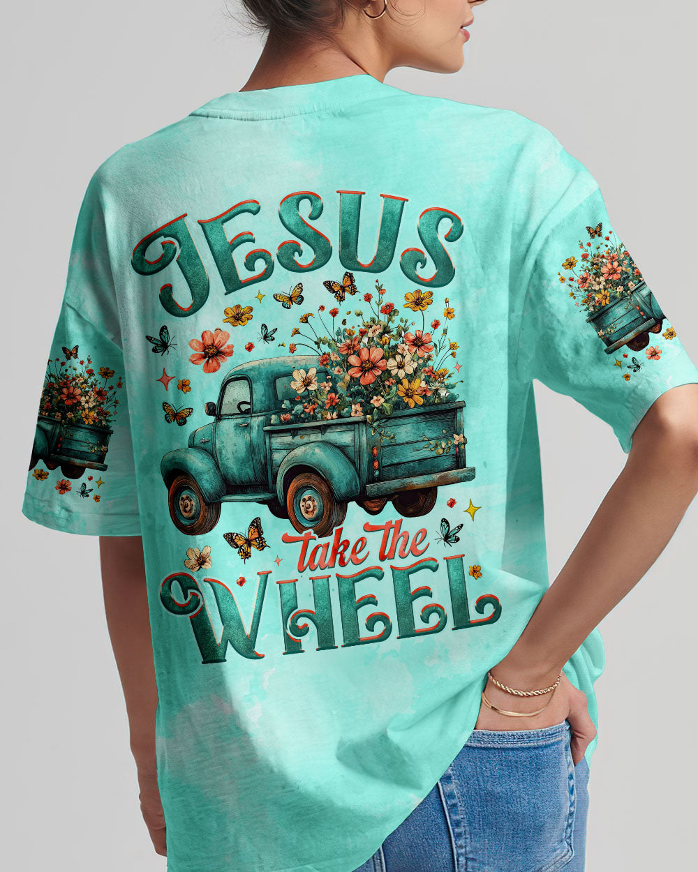 Jesus Take The Wheel Women's All Over Print Shirt - Tytm0304253