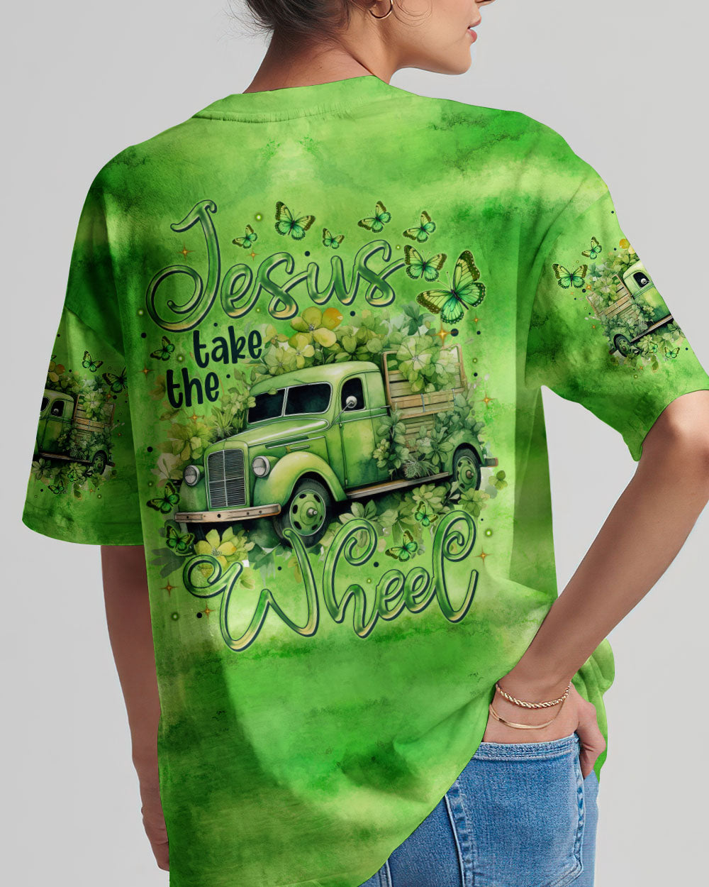 Jesus Take The Wheel Women's All Over Print Shirt - Tytm0501243